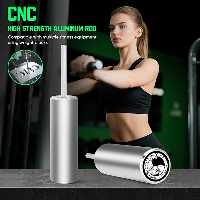Vorynne Weight Stack Pin Extender for Gym Cable Machine & Home Gym, Ø 10 mm, Allowing Additional Olympic Weight Plates, Made of Durable Steel for Secure and Long-Lasting Use