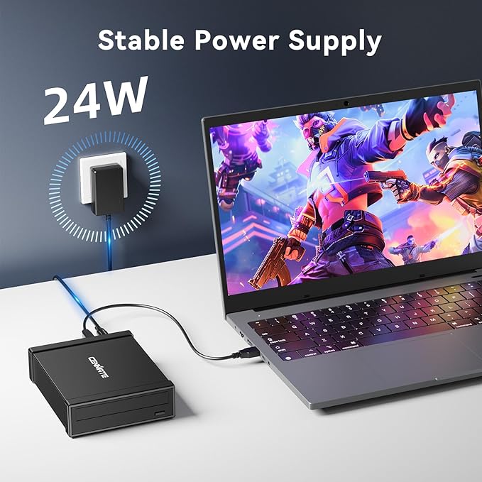 5.25" Blu-Ray/CD/DVD SATA Drive Enclosure with USB A/C 3.0, 5.25 Drive Enclosure, Optical Drive Enclosure fit any drive depth up to 171mm, Aluminum Alloy, Hot swappable(Optical Drive not Included)