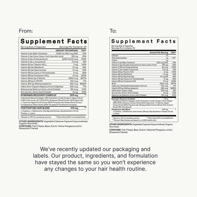 Nutrafol Postpartum Hair Growth Supplements and Hair Serum, Clinically Tested for Visible Thickness and Strength - 1 Month Supply, 1.7 Fl Oz Bottle