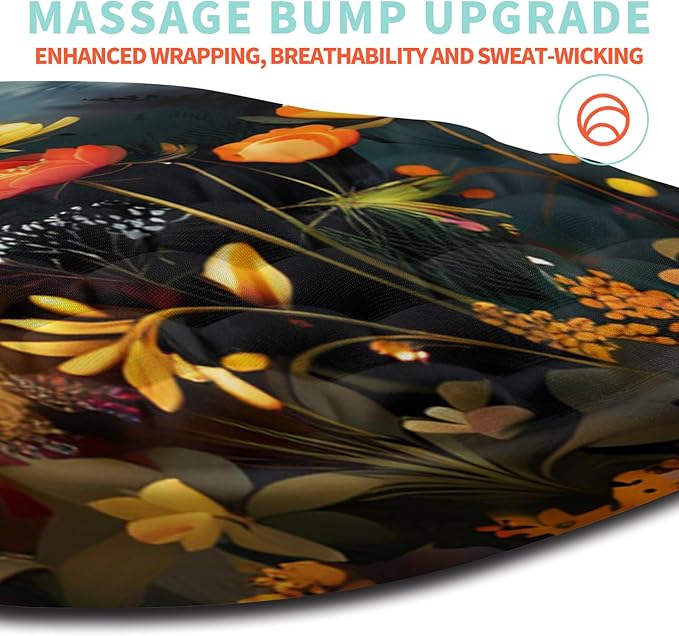 Kuosgm Ergonomic Mouse Pad Wrist Support with Memory Foam Massage Bulge, Carpal Tunnel Pain Relief Mousepad Wrist Rest for Mouse(12x8 inch, Midnight Forest)