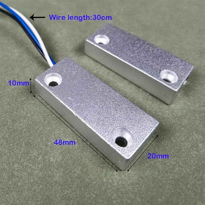 Gebildet Rolling Door Contact Magnetic Reed Switch Alarm with 3 Wires for N.O./N.C. Applications MC-52