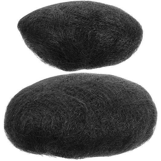 FOMIYES Hair Padding for Updos 2 Pcs Wig Hair Pad Buns Piece Chignon Pieces Bride Black Ball Modeling High Temperature Wire Bun Updo Extension
