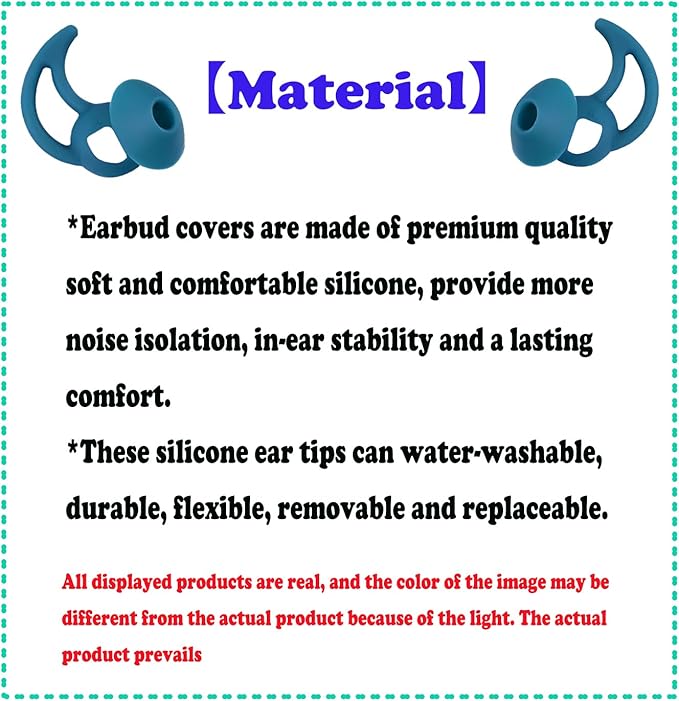 CYADCI Silicone Earbud Tips 3 Pairs SML Soft and Comfortable Noise Isolation Replacement Blue Ear Tips Compatible with Bose QuietComfort and Sport Earbuds