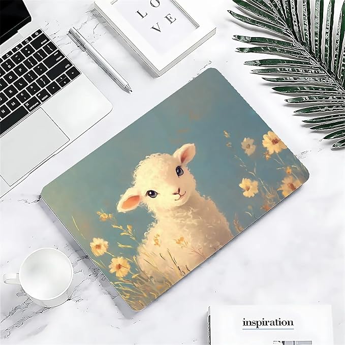 COTAIL Compatible with MacBook Air 13.3 13.6 Inch Case 2022 2021 2020 2019 Plastic Hard Shell Case Cover,13.3 Pro(A1706/A1708/A1989/A2159/A2289/A2338), Cute Little Lamb