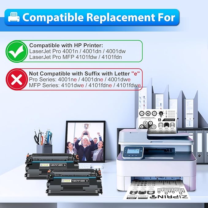 148X Black Toner Cartridge 1 Pack