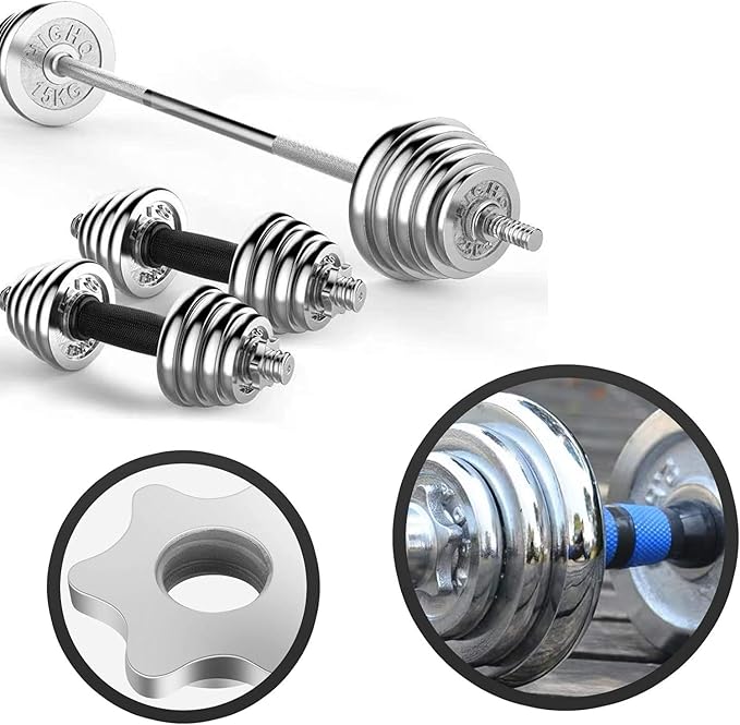 Lamoutor 2Pcs Anti-Slip Hex Nut Collar Screw for Barbell Dumbbell Weight Lifting 25mm+28mm