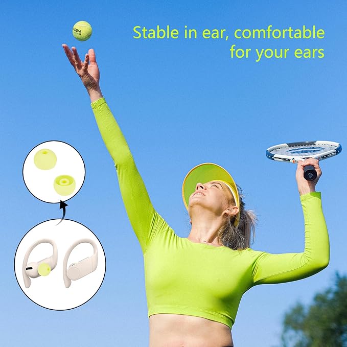 MQIMY Silicone Earbud Tips Replacement Ear Tips Compatible with Powerbeats Pro Beats Wireless Earphone Headphones Earbud Covers 4 Pairs