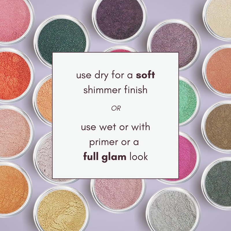 Giselle Cosmetics Silver Violet Eyeshadow Palette - Organic Makeup, Natural Mineral Powder, Matte Or Shimmer Eye Shadow with Use Of Primer, Loose Powder & Neutral Tones with Glitter