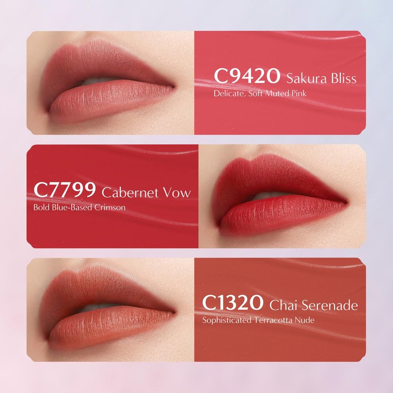 FLORASIS Blooming Rouge Soft Matte Love Lock Lipstick for Women Satin Matte Lipsticks (C1314 Maple Crush)