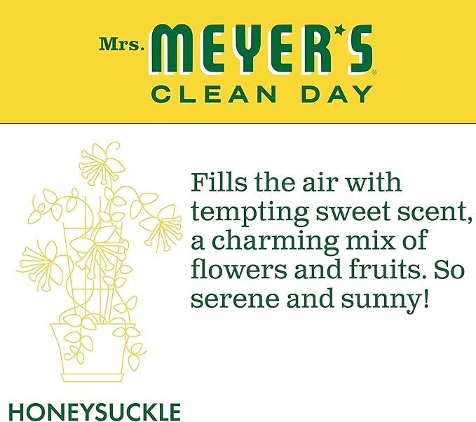MRS. MEYER'S CLEAN DAY Laundry Detergent, Honeysuckle, 64 Fluid Ounce