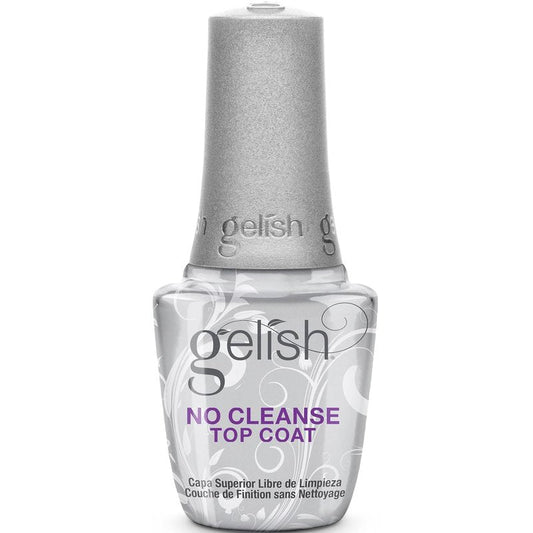 Gelish No-Cleanse Top Coat | 15ml High-Gloss Gel Nail Polish Sealer - Long-Lasting & UV/LED Compatible