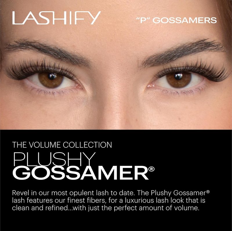 Lashify Plushy 12mm Gossamer Lashes - Easy DIY False Lashes for Voluminous Natural Look