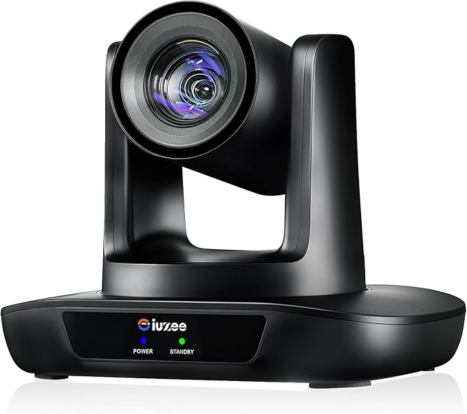 iuZee AI Auto Tracking PTZ Camera 3G-SDI/USB3.0/HDMI/LAN IP PoE Live Streaming 20X Optical and 8X Digital Zoom Camera 1080P 60FPS for Church Services Worship Education Events vMix OBS YouTube