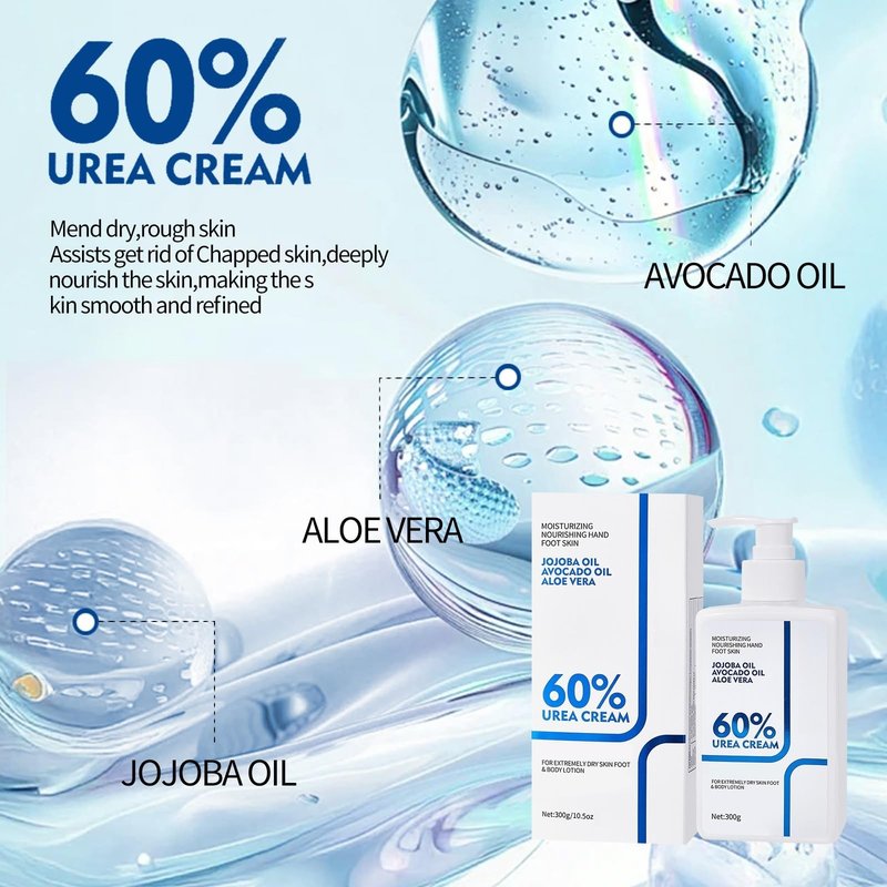 NIZENTA Urea Cream 60 Percent Body Lotion 10.58 Oz, Body Lotion for Dry Skin, Skin Moisturizing Lotion for Extremely Dry Skin, Non Greasy Body Cream