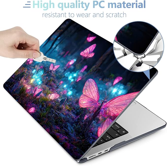 MEEgoodo Case for M5/M4/M3/M2 MacBook Air 13 inch 2026 2025 2024 2022, Fit Model A3449/A3240/A3113/A2681, Case Compatible with MacBook Air 13.6-inch, Fantasy Forest