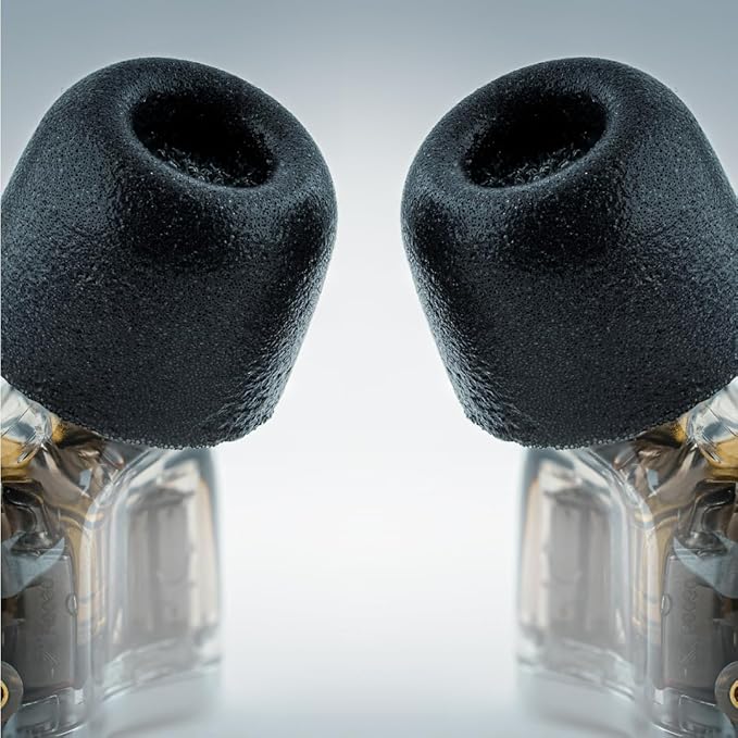 Comply 600 Core Series | Memory Foam Replacement IEM Ear Tips for Truthear, Sennheiser, Moondrop & More | Superior Noise Isolation, Ultimate Comfort, Secure Fit | Black (S/M/L) (3 Pairs)