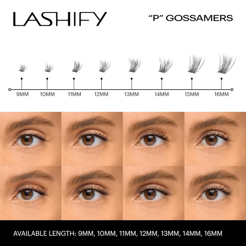 Lashify Plushy 12mm Gossamer Lashes - Easy DIY False Lashes for Voluminous Natural Look