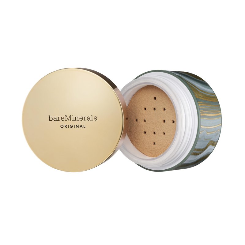bareMinerals Deluxe Original Loose Mineral Foundation SPF 15 - Holiday Limited Edition Size $88 value – Golden Beige, Vegan, Cruelty-Free & Dermatologist-Tested