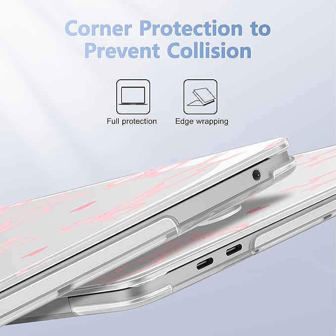 Lepeoac Case for MacBook Pro 13 inch Case M2 2022-2016 A2338 M1 A2251 A2289 A2159 A1989 A1708 A1706, Plastic Hard Shell + Keyboard Cover + Dust Plug, Bow