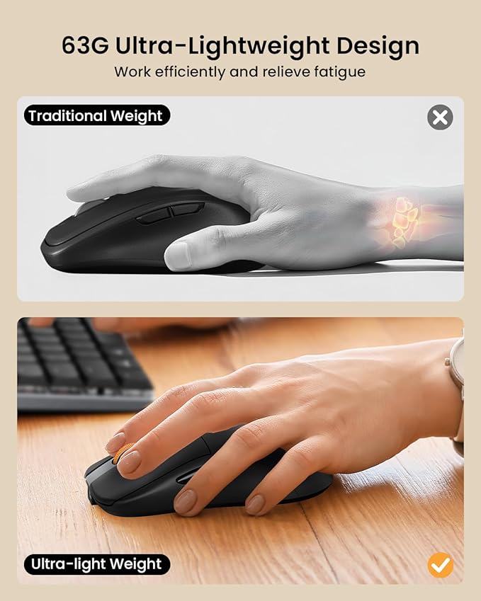 ProtoArc Wireless Mechanical Keyboard and Mouse, USB-C Rechargeable Aluminum Keyboard and Mouse Combo, Red Linear Switches, 2.4G + Bluetooth Connectivity, 3 Devices - Grey