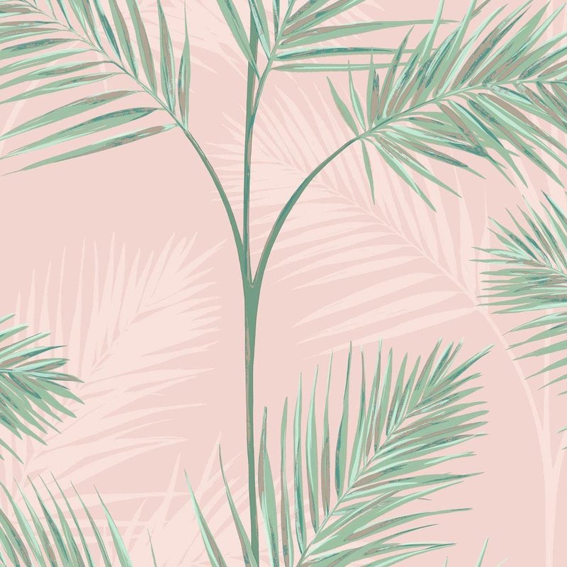 Fine Decor South Beach Blush Fronds Wallpaper