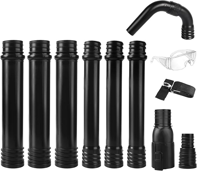Zipcase Gutter Cleaning Kit - 9.25 ft Safe, with 360Â° Adjustable Nozzle, Ground-Level Leaf Blower Gutter Attachment Compatible with EGO 530CFM / 580CFM / 575CFM / 650CFM/ 615CFM/LBX6000 Leaf Blowers