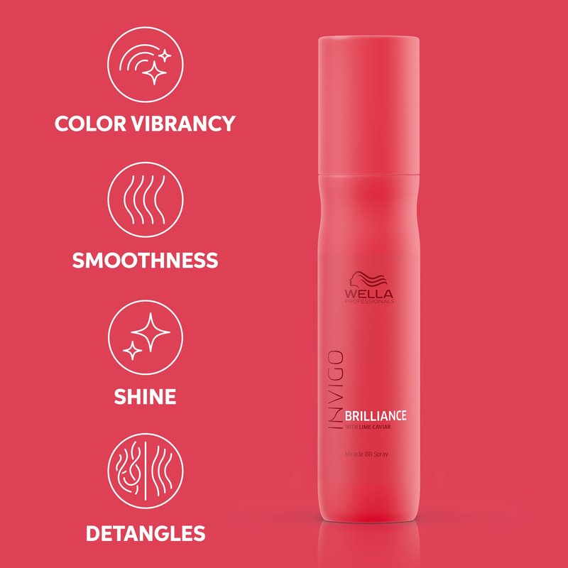 Wella Professionals Invigo Brilliance Miracle BB Spray | Instant Color Vibrancy & Color Protection | 5.07 Fl Oz