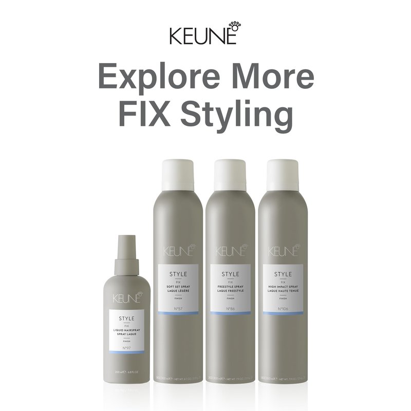 KEUNE Style High Impact Spray Fixer, Strong Hold Hairspray with Humidity Protection, Natural Shine Finishing Spray for All Hair Types, 9.2 Fl Oz
