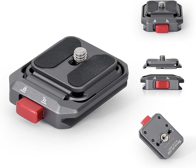 IFOOTAGE Q38 Quick Release Plate, Camera Quick Release Tripod Mount Adapter with 1/4" Screw, QR Adapter for Sony Canon DSLR, Tripods, Monopods, Sliders, Stablizers, Monitors