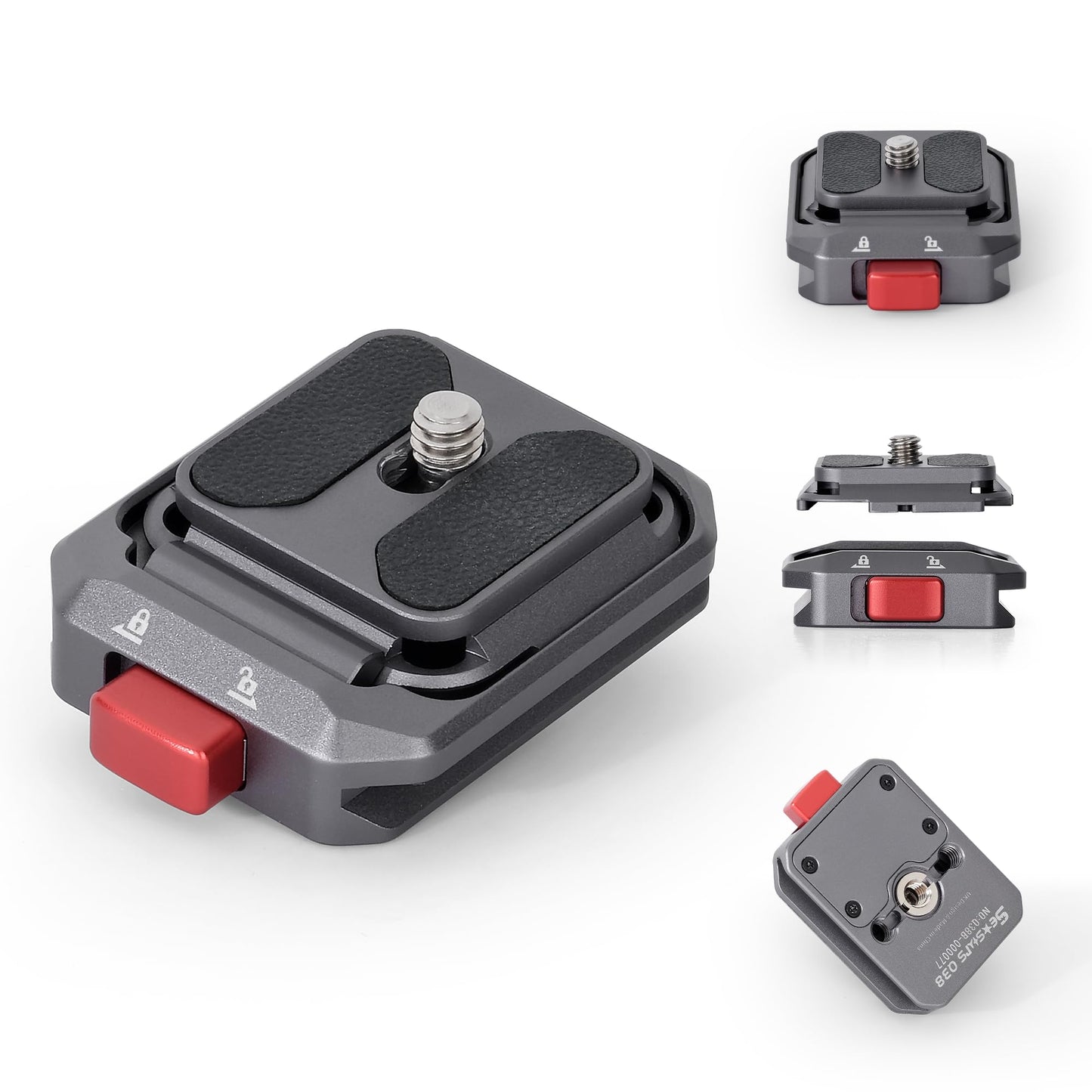 IFOOTAGE Q38 Quick Release Plate, Camera Quick Release Tripod Mount Adapter with 1/4" Screw, QR Adapter for Sony Canon DSLR, Tripods, Monopods, Sliders, Stablizers, Monitors