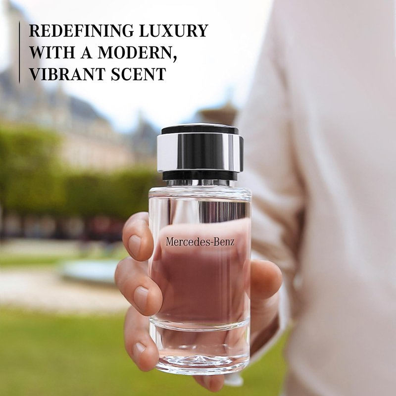 Mercedes Benz Cologne for Men - 4 Fl Oz - Eau De Toilette Perfume Spray for Man - Woody & Musky Scent - Luxury Long Lasting Fragrance with Notes Of Violet leaves, Cascalone & Vetiver