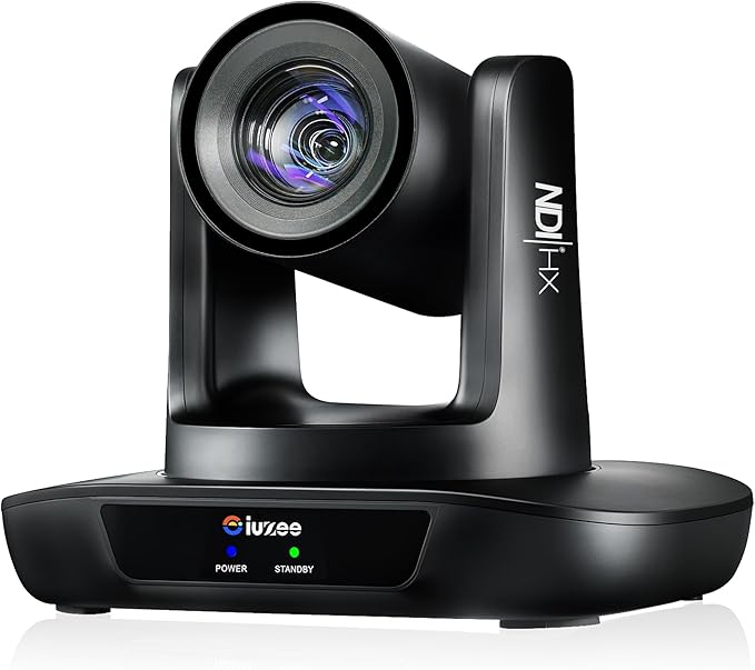 iuZee AI Auto Tracking NDI PTZ Camera 3G-SDI/USB3.0/HDMI/LAN IP PoE IP Live Streaming 20X Optical and 8X Digital Zoom Camera 1080P 60FPS for Church Services Worship Education Events vMix OBS YouTube