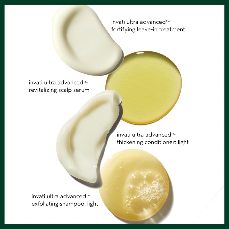 Aveda Invati Ultra Advanced Light 4-Step System | Exfoliating Shampoo, Thickening Conditioner, Revitalizing Scalp Serum, Fortifying Leave-In Treatment | Reduces Hair Loss by 77%*
