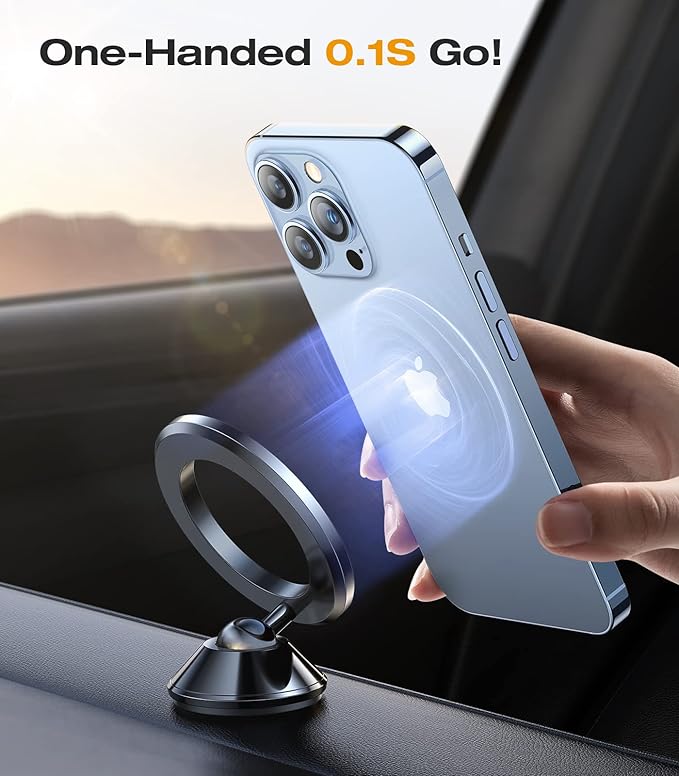 VICSEED Latest Upgrade for MagSafe Car Mount, [High & Low Temp Resistance] Magnetic Phone Holder for Your Car Dashboard, 360 Adjustable Car Phone Holder Mount for iPhone 17 Pro Max 16 15 14 13 12