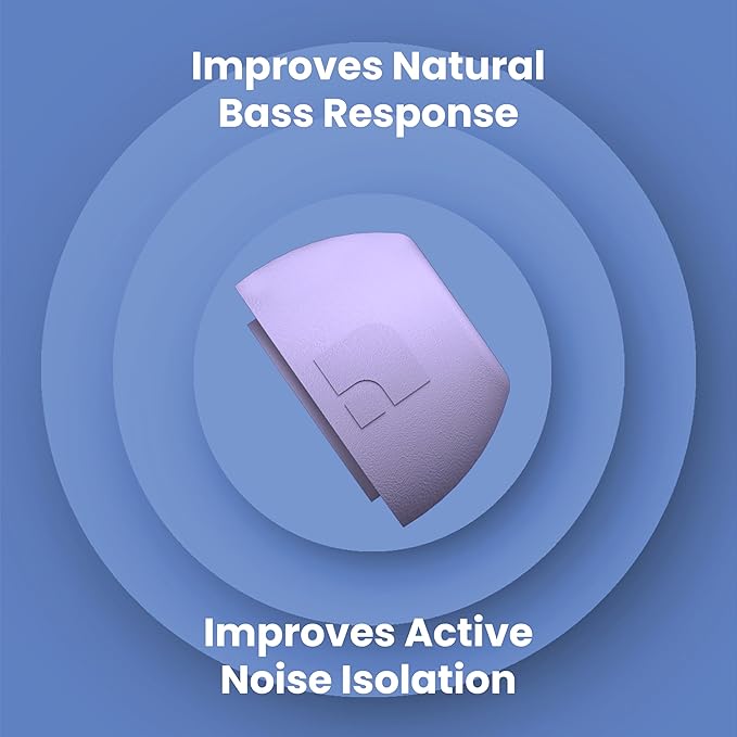 Foam Masters Ultra-Premium Memory Foam Ear Tips for AirPods Pro 1st & 2nd Gen | 3 Pairs | New Ver. | Secure Fit | Super Comfort | Better Noise Cancel | Replacement Buds (Assorted S/M/L, Lilac Purple)