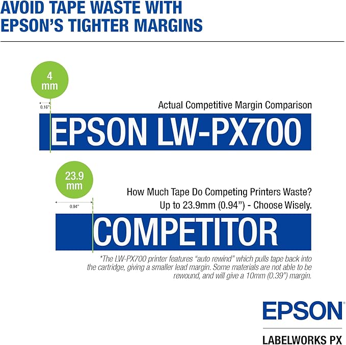 LABELWORKS Epson LW-PX700PCD Industrial Label Maker Kit - Complete Bundle with Accessories, Compatible with Large Variety of Tape Types, Portable Handheld Label Printer, Labels