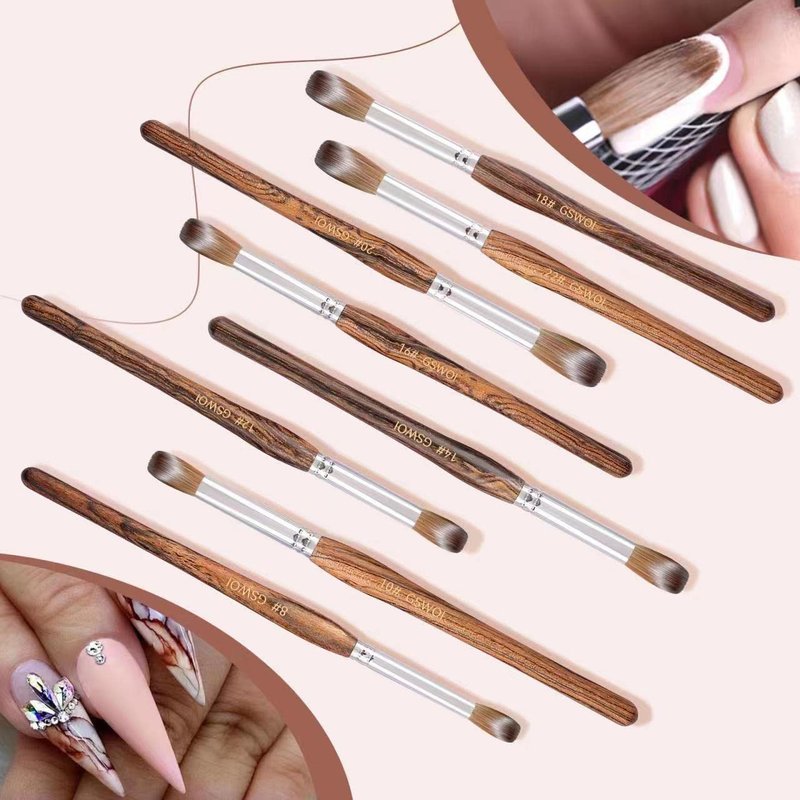 Kolinsky Acrylic Brush Size 22 - Professional Nail Application Tool with Wood Handle for Salons & DIY