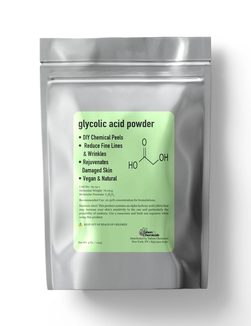 Talsen Chemicals Glycolic Acid Powder DIY Glycolic Crystal Powder is Pure, DIY Cosmetics (4 Oz/113 grams)