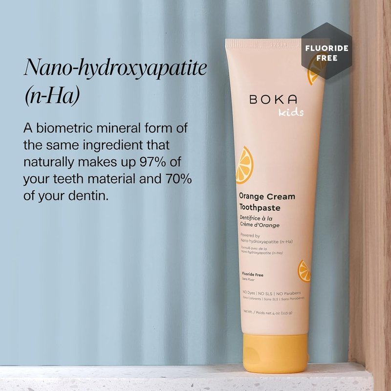 Fluoride-Free Nano Hydroxyapatite Toothpaste - Orange Cream Flavor | 4 oz, 3-Pack