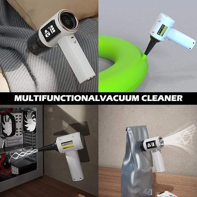 Bonbiyou Handheld Vacuum Cordless, 21000Pa Car Vacuum Cleaner & Air Duster, 4-in-1 Portable Mini Vacuum with Brushless Motor, USB-C Rechargeable Hand Vacuum for Car Interior, Pet Hair, Home & Office