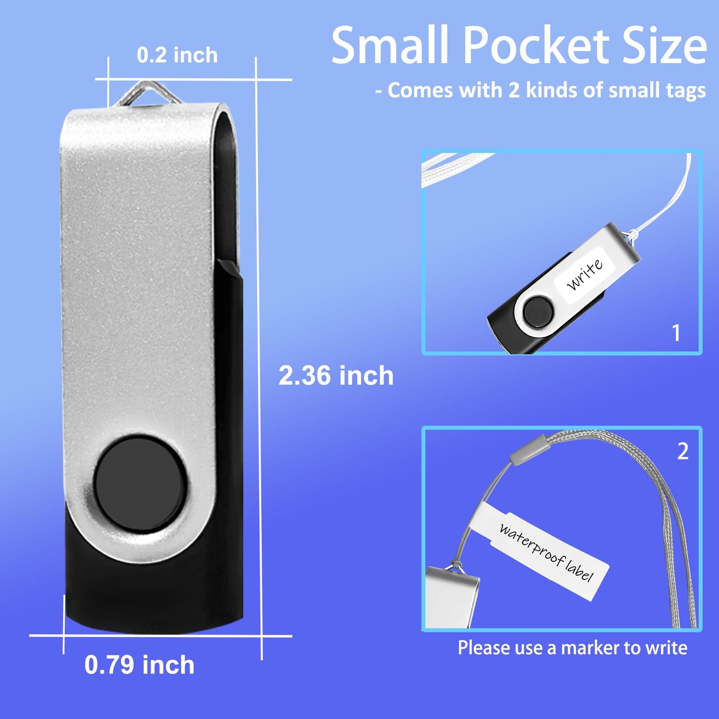 Nicepicten Thumb Drive 16GB FAT32 USB Flash Drives 20 Pack 16 GB USB 2.0 Jump Drives Multipack Flash Memory Stick Zip Drive Pendrive 20Pack with 20PCS Lanyards Label (Green Sliver 16gig)