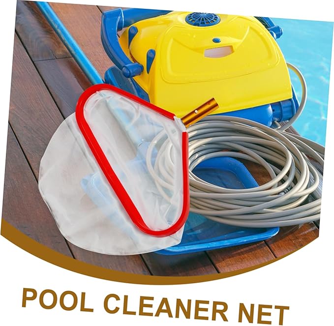 VANZACK 2pcs Leaf Net Swimming Pool Cleaning Supplies Pond Spoon Net Pool Fishing Net Fish Pond Cleaner Pool Scoop Net Pool Cleaning Net Accessories Pool Skimmer Tool Mesh Nets Aluminum