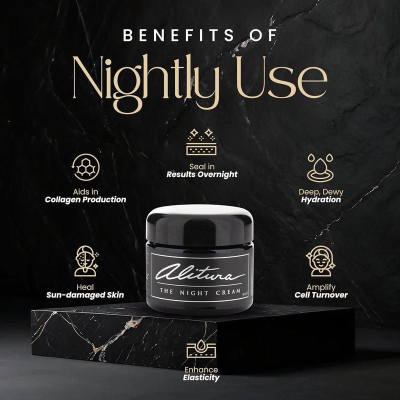 Hyaluronic Acid Anti-Aging Night Cream - Hydrating Moisturizer with 10% Hyaluronic Acid & Superfoods | For Radiant, Youthful Skin