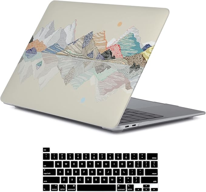 LanBaiLan Compatible for MacBook Pro 13 inch with Touch Bar M2 2026 2025 2024 2023 2022-2016 A2338 M1 A2251 A2289 A2159 A1989 A1708 A1706, Laptop Hardshell Case and Keyboard Cover, Mountain