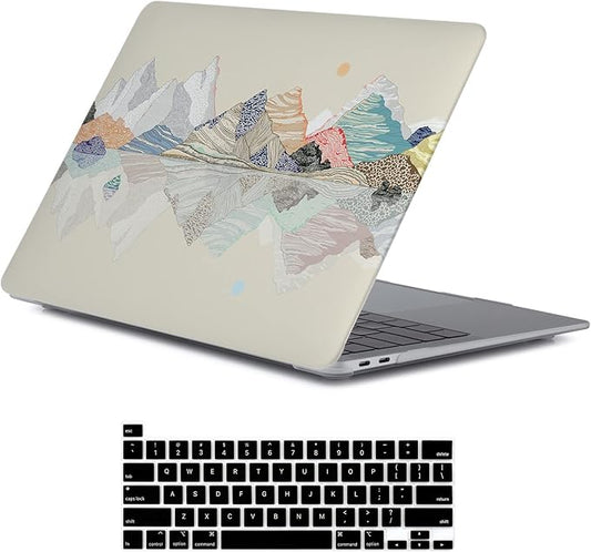 LanBaiLan Compatible for MacBook Pro 13 inch with Touch Bar M2 2026 2025 2024 2023 2022-2016 A2338 M1 A2251 A2289 A2159 A1989 A1708 A1706, Laptop Hardshell Case and Keyboard Cover, Mountain