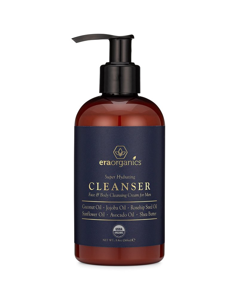 Era Organics USDA Organic Men's Face Wash - Nourishing, Hydrating Facial, Body Cleanser for Smoother Skin