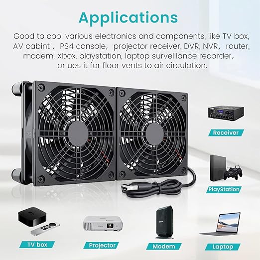 Wathai 240mm Router Cooling Fan for Computer Cooler Small Box 5V USB