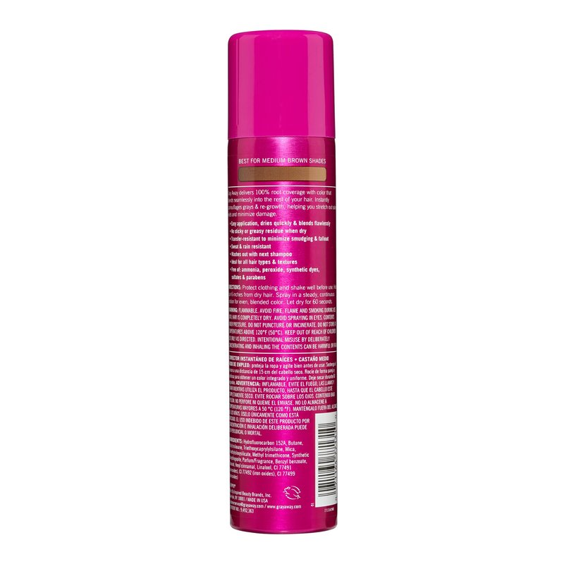 EVERPRO Gray Away Instant Root Cover Up Spray 2.5oz - Medium Brown