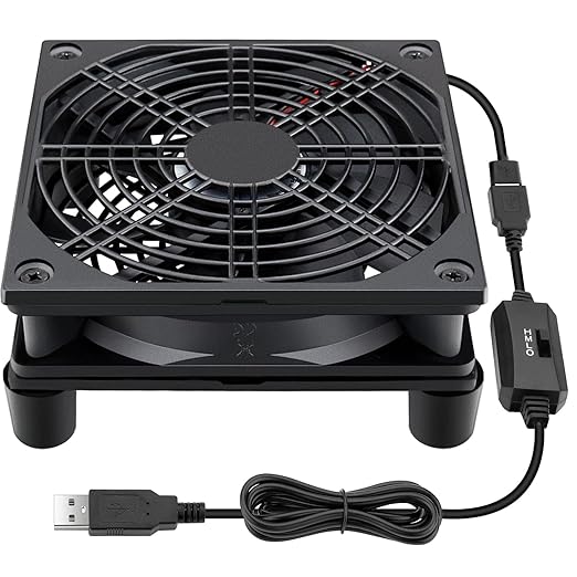 Wathai Cooling Case Fan for Receiver Xbox TV Box Router 120mm x 25mm 5V USB