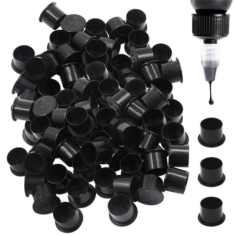 Tattoo Ink Caps Cups Large - Autdor 1000Pcs Tattoo Caps Cups with Base Disposable Pigment Cups Microblading Makeup Tattoo Ink Cups with Base Pigment Ink Caps 17mm Large for Tattoo Supplies